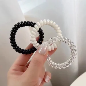 dây buộc tóc lò xo đen