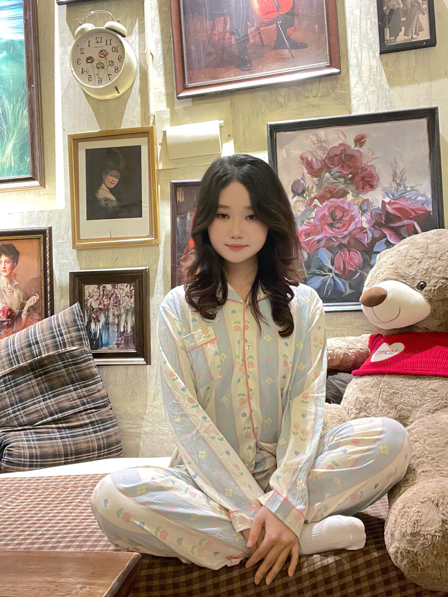 Bộ Đồ Ngủ Nữ Dài Tay Hoạ Tiết Hoa Tulip Ngọt Ngào - Ảnh 2